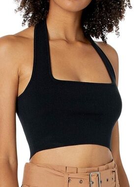 The Drop Women's Greta Fitted Square-Neck Halter Sweater Bralette